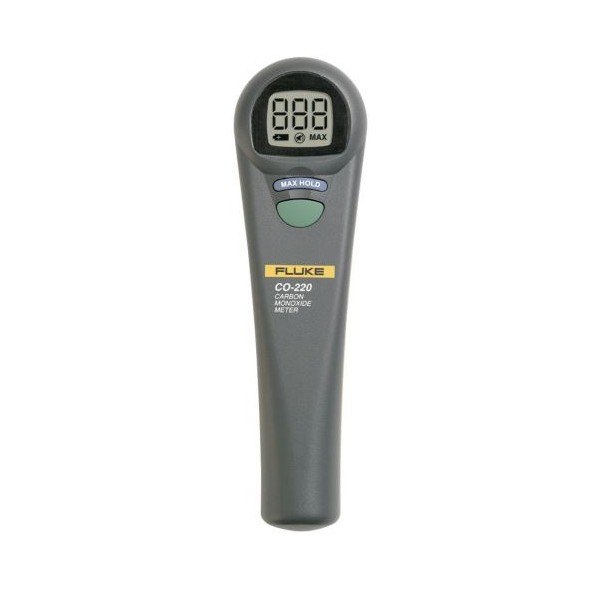Fluke CO-220 - 표시창과 버튼이 보이는 일산화탄소 측정기