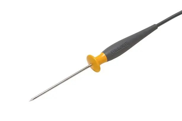 FLUKE 80PK-25 - 노란 손잡이와 뾰족한 피어싱 프로브 전체 모습