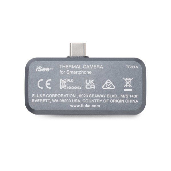 FLUKE TC03A PRO - USB-C 커넥터가 달린 열화상 모듈 뒷면