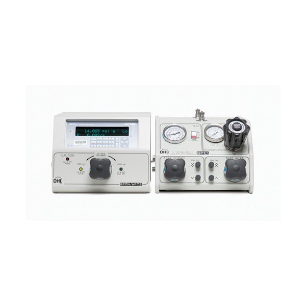 FLUKE CALIBRATION PGC-10000-AF - 표시창과 게이지가 장착된 공압 게이지 교정기 전면