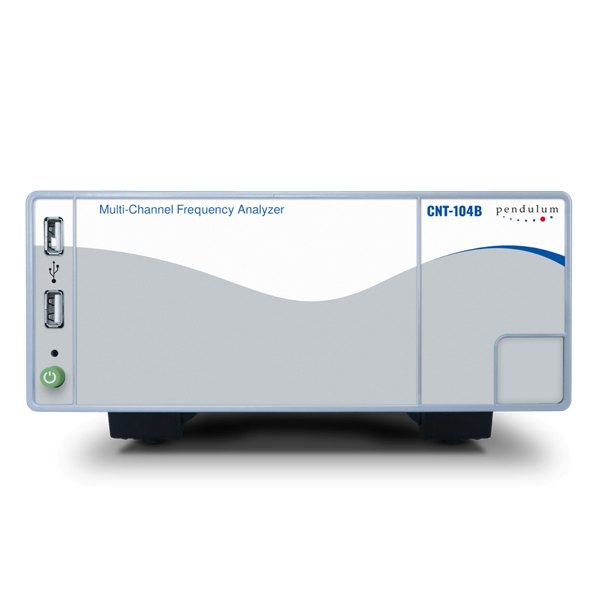 PENDULUM CNT-104B - USB 포트와 전원 버튼이 있는 분석기 전면