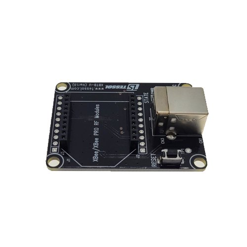 TESSOL XBTB-U - USB 커넥터와 핀 헤더가 있는 인터페이스 보드 사선 모습