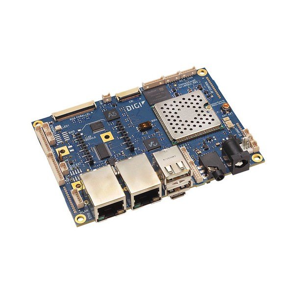 Digi ConnectCore® 6UL - 이더넷 포트와 모듈이 장착된 개발 보드