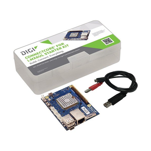 Digi ConnectCore® 6UL - 스타터 키트 케이스와 보드, USB 케이블 구성품