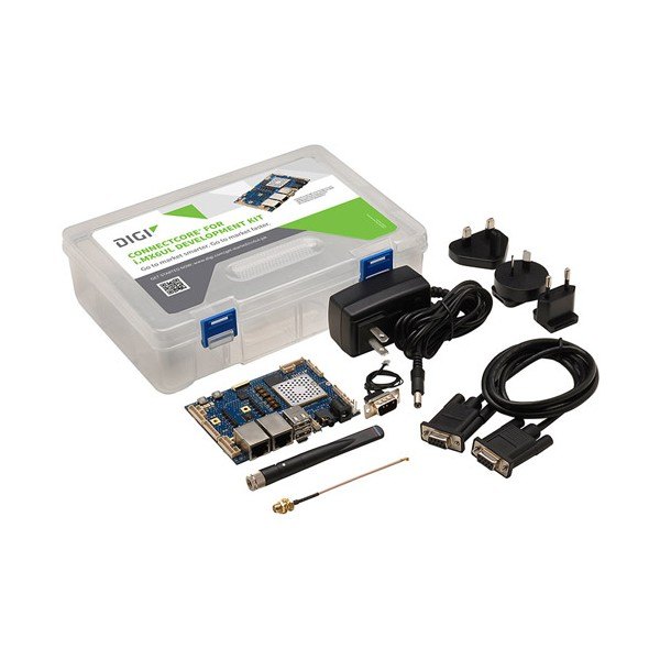 DIGI CC-WMX6UL-KIT - 키트 케이스와 보드, 어댑터, 시리얼 케이블 구성품