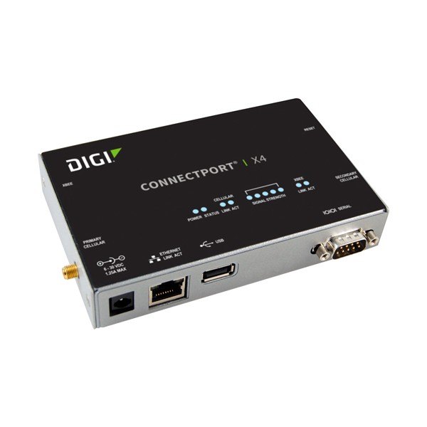 DIGI ConnectPort X4 - 직렬 포트와 이더넷 포트가 보이는 게이트웨이 외형