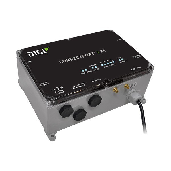 DIGI ConnectPort X4 - 케이블 글랜드가 달린 방수 케이스형 게이트웨이