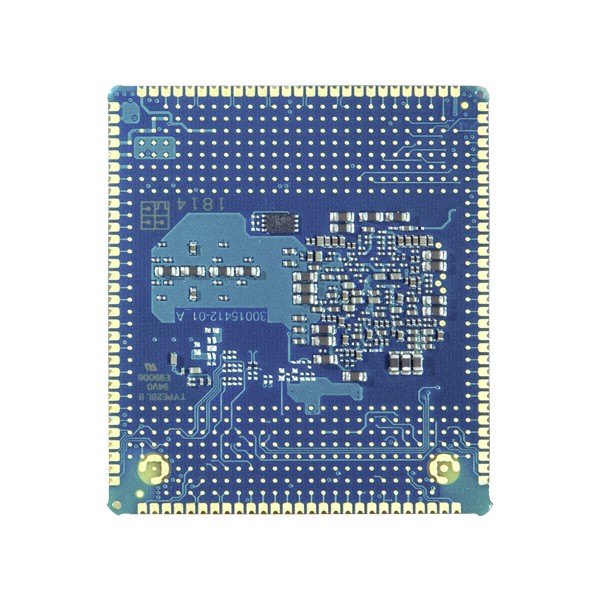 Digi ConnectCore® 8X - 모듈 뒷면의 접점 패드가 늘어선 모습