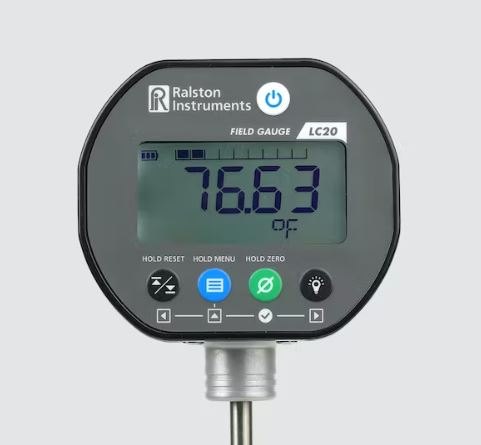 RALSTON INSTRUMENTS LC20-TA Digital Probe Thermometer - 표시창과 조작 버튼이 있는 디지털 온도계 전면부