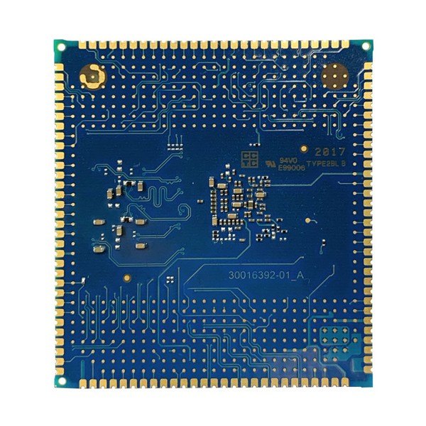 Digi ConnectCore 8M Nano - 모듈 뒷면의 접점 패드가 늘어선 모습