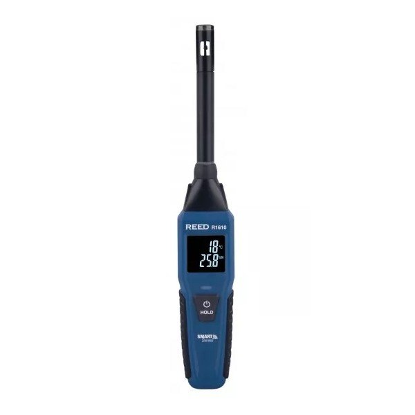 REED INSTRUMENTS R1610 - 센서 프로브를 펼친 온습도계 전체 외형