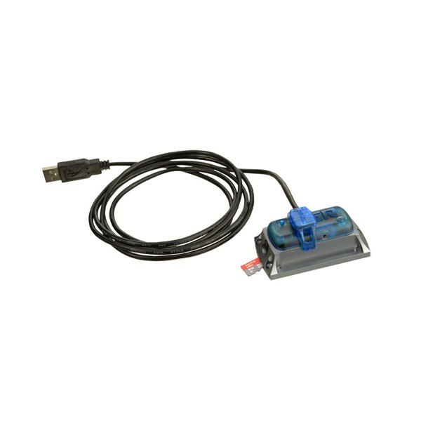 MSR145 - USB 케이블이 연결된 데이터로거와 거치 클립