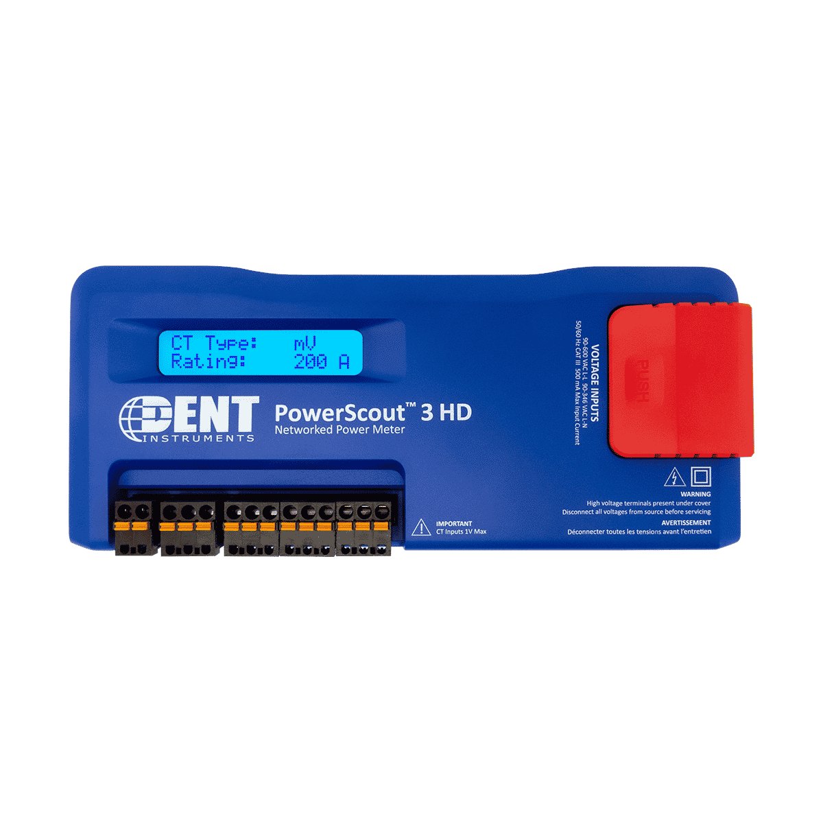 DENT INSTRUMENTS POWERSCOUT™ 48 HD - PowerScout HD 시리즈 본체 전면과 표시창