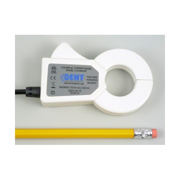 DENT INSTRUMENTS CTCON0150 - 흰색 클램프형 전류 센서와 출력 케이블