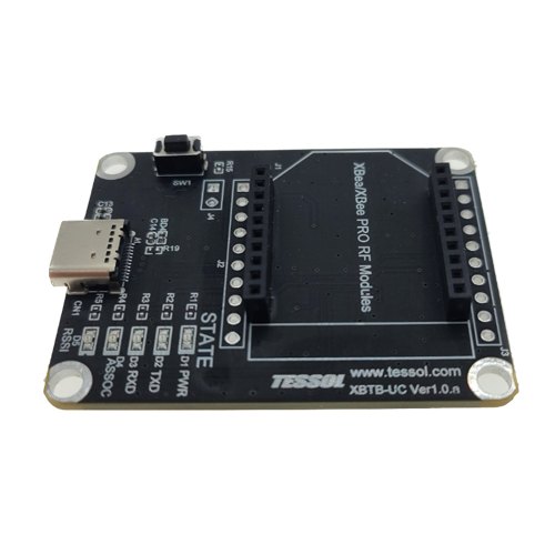 TESSOL XBTB-UC - USB C타입 단자가 있는 XBee 인터페이스 보드 전면부