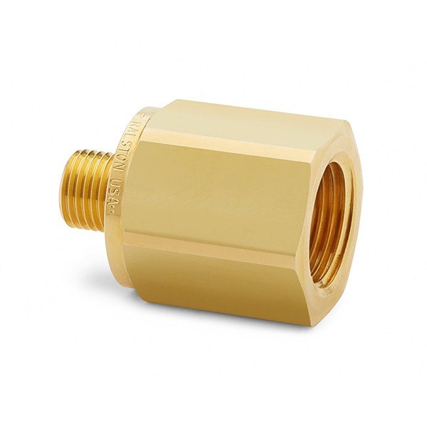 RALSTON INSTRUMENTS QTHA-4FB0 - 육각 몸체의 대구경 황동 커넥터