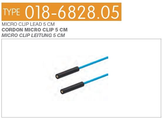 ELECTRO-PJP 018-6828.05 - 파란 케이블에 마이크로 클립이 달린 리드선