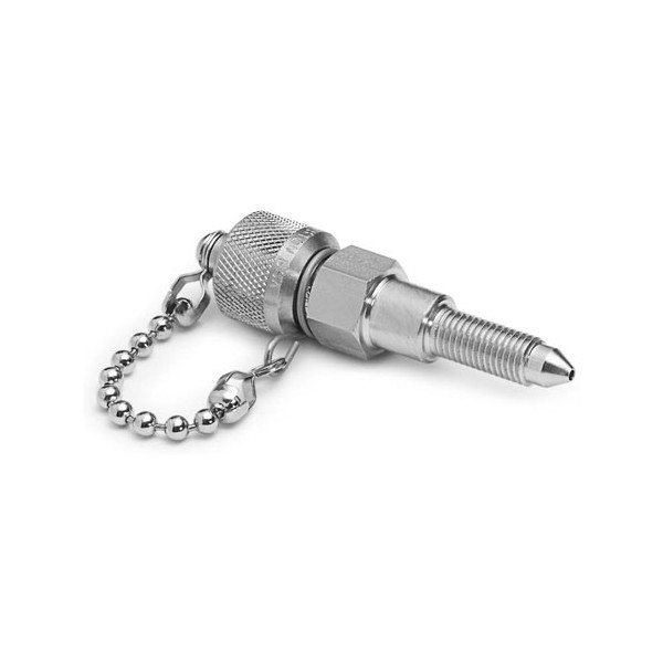RALSTON INSTRUMENTS QTFT-FRS0 - 체인 캡이 달린 스테인리스 퀵 테스트 커넥터