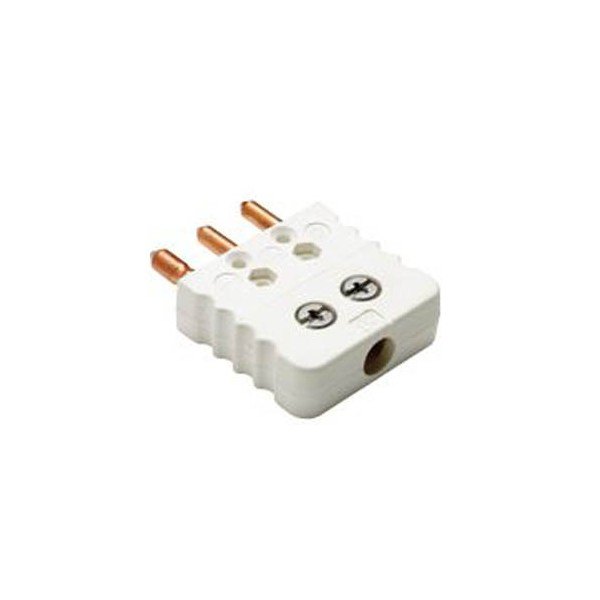 TC 724-853 - 나사 단자가 보이는 흰색 3단자 표준 커넥터