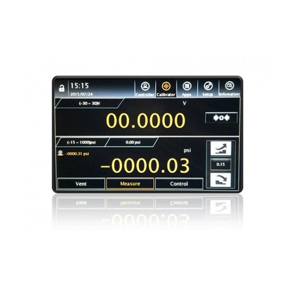 ADDITEL ADT780 - 터치 화면에 압력 값과 메뉴가 표시된 모습