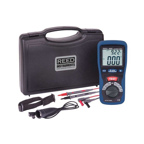 REED INSTRUMENTS R5600 - 본체와 케이스, 테스트 리드 등 구성품
