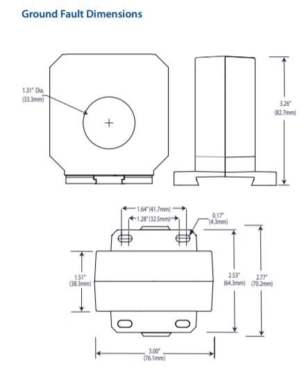 NK TECHNOLOGIES AGT-FD - 센서의 정면·측면·하단 치수도