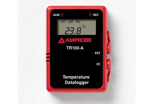 AMPROBE TR100-A - 표시창이 달린 붉은색 온도 데이터로거 외형