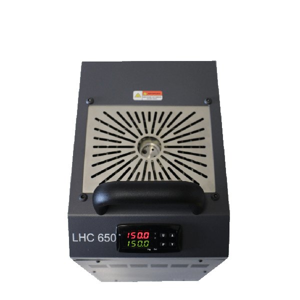 LEYRO INSTRUMENTS LHC650 - 삽입부와 온도 표시창이 보이는 교정기 상면