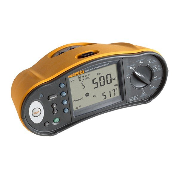 Fluke 1662 AU - 표시창과 로터리 스위치가 보이는 설치 테스터 본체