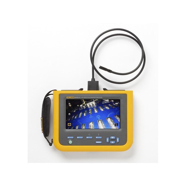 Fluke DS703 FC - 탐침 케이블을 둥글게 둔 내시경 모니터 전면