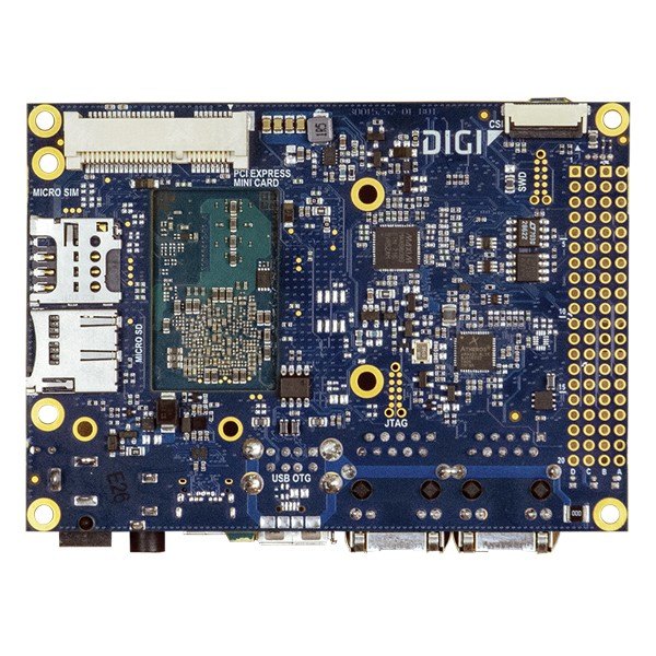 Digi ConnectCore® 8X SBC Pro - 보드 뒷면의 SD 슬롯과 커넥터 모습