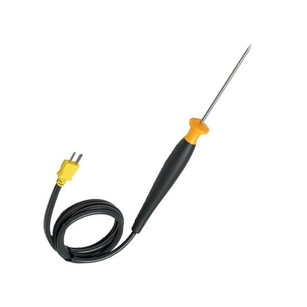 FLUKE 80PT-25 - 노란 손잡이와 뾰족한 피어싱 온도 프로브 외형