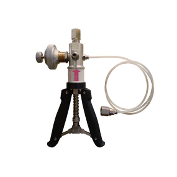 LEYRO INSTRUMENTS LMP40 - 삼각대형 손잡이와 호스가 달린 휴대용 압력 펌프