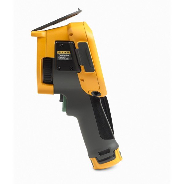 FLUKE Ti401-PRO - 반대쪽에서 본 카메라 측면과 손잡이 모습