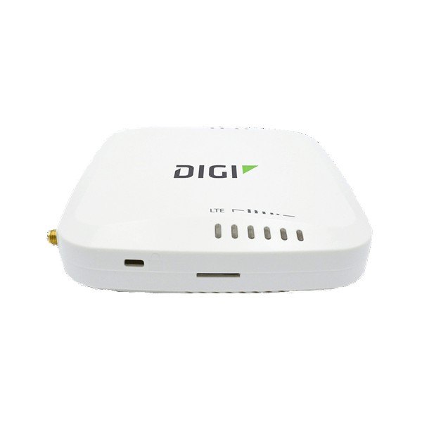 DIGI EX15 - 표시등과 SIM 슬롯이 보이는 흰색 본체 정면