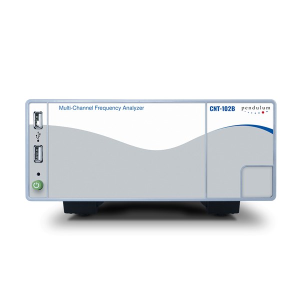 PENDULUM CNT-102B - USB 포트와 전원 버튼이 있는 분석기 전면