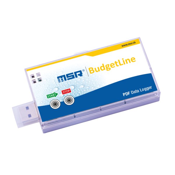MSR64 - 시작과 정지 버튼, USB 단자가 보이는 로거 전면