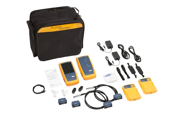 FLUKE NETWORKS DSX2-8000 / DSX2-8000QI - 분석기 본체와 어댑터, 케이블, 가방 등 구성품