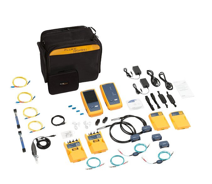 FLUKE NETWORKS DSX2-8000 / DSX2-8000QI - 분석기 본체와 광 모듈, 케이블 등 전체 구성품