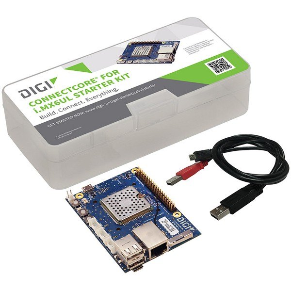Digi ConnectCore® 6UL SBC Express - 보드와 USB 케이블이 담긴 스타터 키트 구성품
