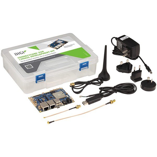 Digi ConnectCore® 6UL SBC Pro - 보드와 어댑터, 안테나 등이 담긴 키트 구성품