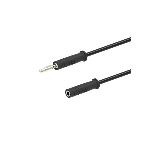 ELECTRO-PJP 212-209&216-209 - 플러그와 잭이 양 끝에 달린 검정 2mm 리드