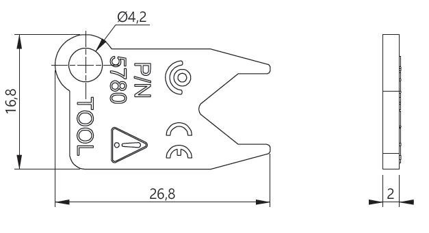 ELECTRO-PJP 5780.0 - 퓨즈 교체용 도구의 치수도