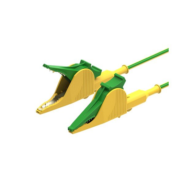 ELECTRO-PJP 5066-5066 JV - 양 끝에 녹색·노랑 악어 클립이 달린 테스트 리드