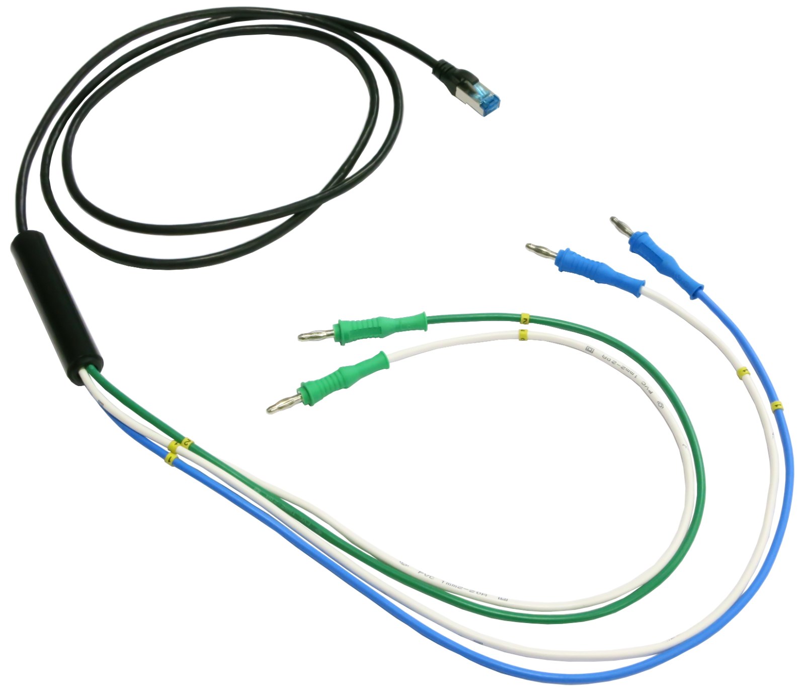 ELECTRO-PJP RJ45/4-3456 - RJ45 커넥터에서 네 가닥 바나나 플러그로 갈라진 케이블