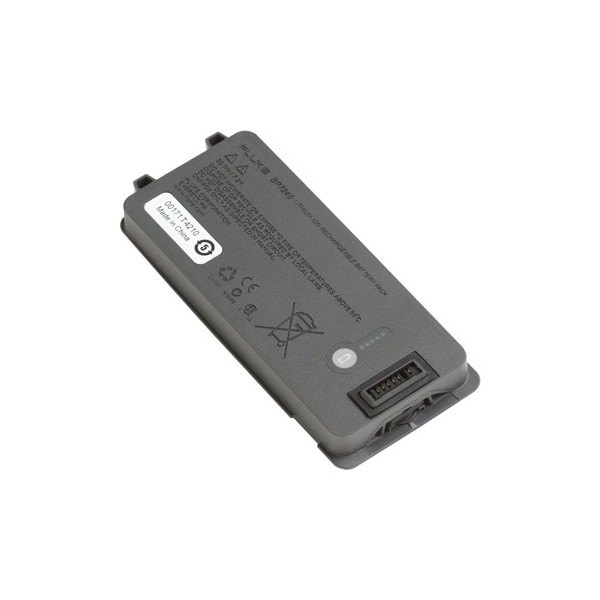 FLUKE BP7240 - 라벨과 접점부가 보이는 리튬 이온 배터리 팩