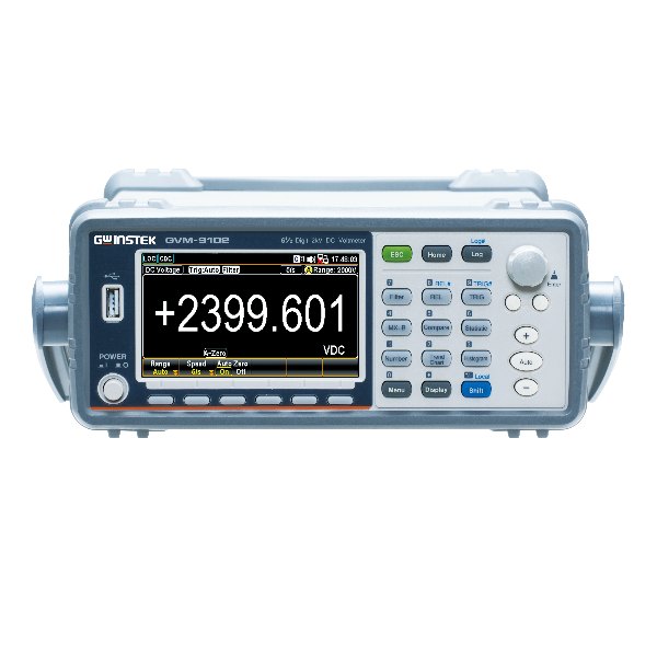 GWINSTEK GVM-9102 - 큰 숫자 표시창과 키패드가 있는 볼트미터 전면
