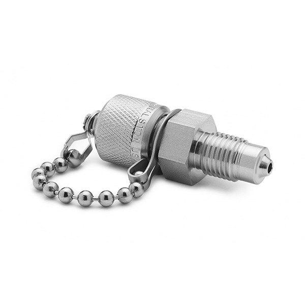 RALSTON INSTRUMENTS QTFT-2MS0-MP - 체인 캡이 달린 스테인리스 퀵 테스트 어댑터