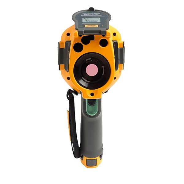 FLUKE Ti480 PRO - 렌즈와 손잡이가 보이는 열화상카메라 전면