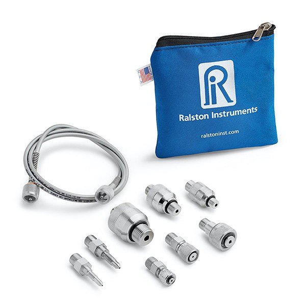 RALSTON INSTRUMENTS QTHA-KIT22-SS - 파우치와 호스, 스테인리스 어댑터 키트